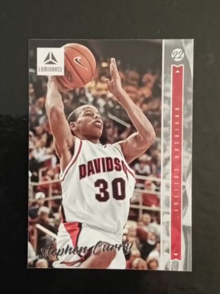 Davidson College Wildcats Stephen Curry Basketball Card
