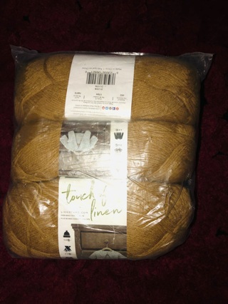 NEW LION BRAND 3pk TOUCH OF LINEN YARN 