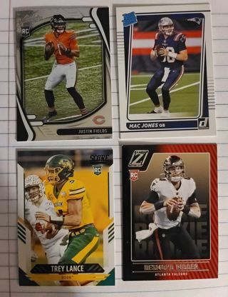 4 NFL quarterback rookie cards