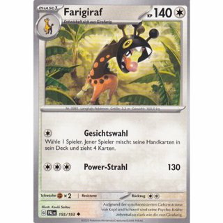 Tradingcard - pokemon 2023 german Farigiraf 155/193 