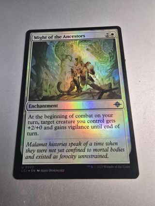 Magic the gathering mtg Might of the Ancestors foil card Lost caverns of Ixalan