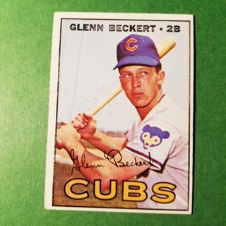 1967 - TOPPS BASEBALL CARD NO. 296 - GLENN BECKERT - CUBS - EXMT/NRMT/MT. - READ