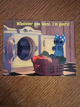 Disney's Lilo & Stitch collectable Valentine Card from 2002 Whatever you want, I'm yours