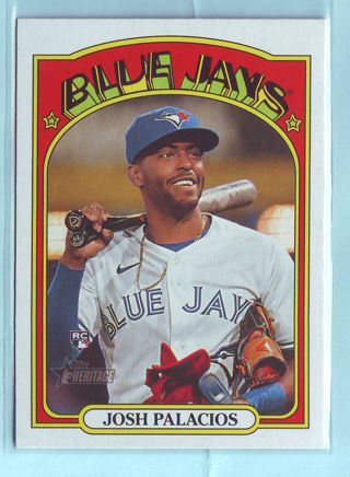 2021 Topps Heritage High Number Josh Palacios ROOKIE Baseball Card # 589 Blue Jays