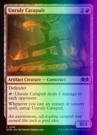 MTG Magic the Gathering Unruly Catapult (156/515) Wilds of Eldraine