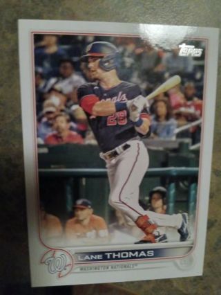 2022 TOPPS LANE THOMAS WASHINGTON NATIONALS BASEBALL CARD# 555