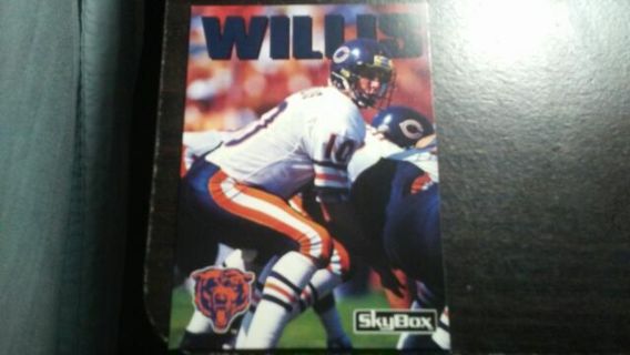 1992 SKYBOX PETER TOM WILLIS CHICAGO BEARS FOOTBALL CARD# 251