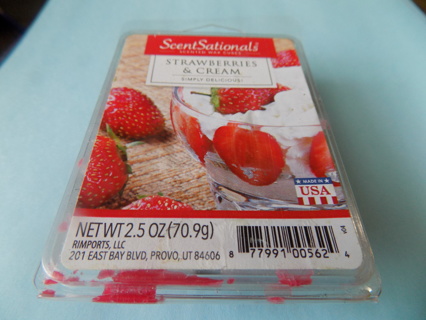 Strawberries and cream 6 wax cube melts NIP