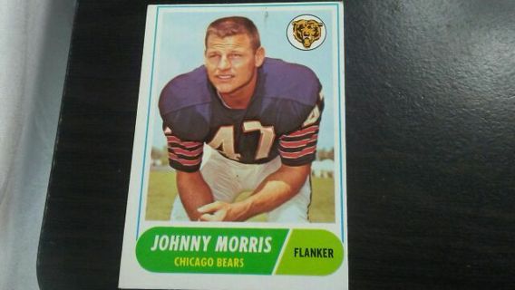 1968 TOPPS JOHNNY MORRIS CHICAGO BEARS FOOTBALL CARD# 23