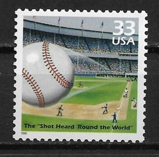 1999 Sc3187c Celebrate the Century: 1950's The Shot Heard Around the World MNH