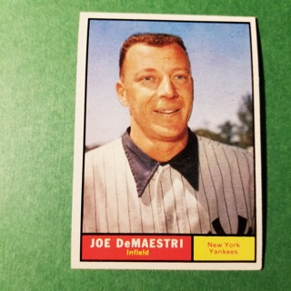 1961 - TOPPS EXMT - NRMT BASEBALL - CARD NO. 116 - JOE DeMAESTRI - YANKEES