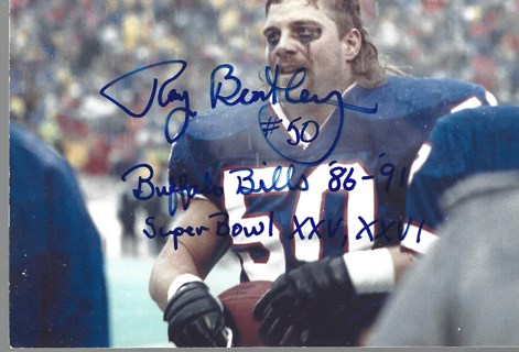 Ray Bentley Buffalo Bills Hand Signed 4x6 Photo 