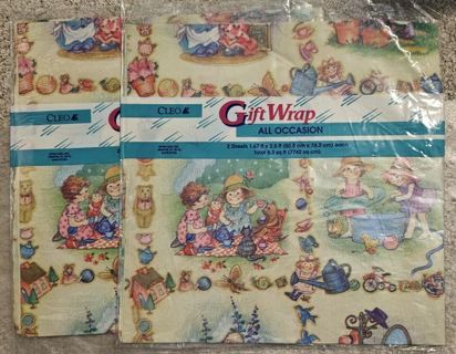 2 New Packs of Gift Wrap