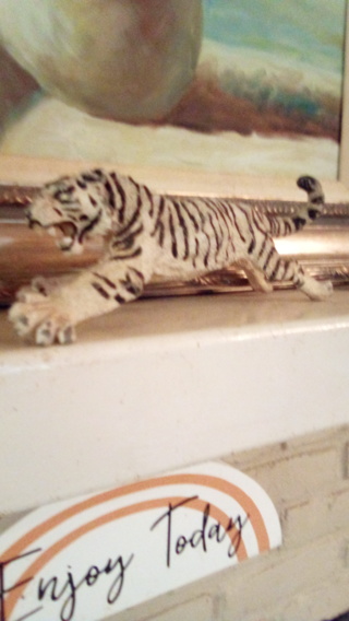 Siberian White Tiger , decor not a toy.