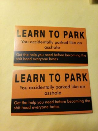 2-Learn to Park Cards Read Description before bidding