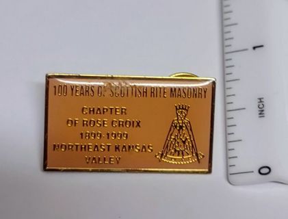 Vintage 100 yrs Scottish Rite Masonry Lapel Pin