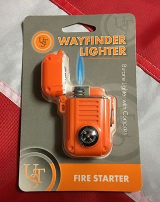 Lighter with Electric Ignition & Built-In Compass 