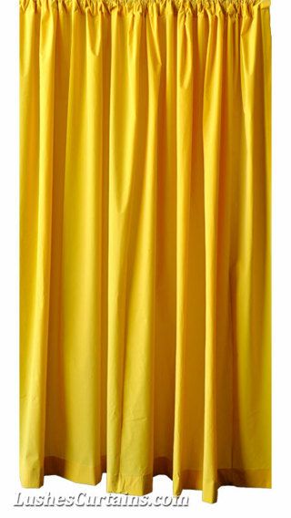 USED 8ft wide x 6ft H Yellow Flock Velvet Fabric Curtain Panel Drape 96"w x 72" H w/Rod Pocket Top