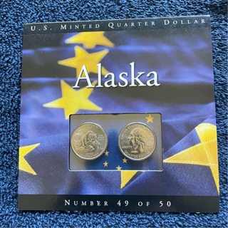 Uncirculated Coins of America State Quarters 2008 Alaska, 2-Quarter Set