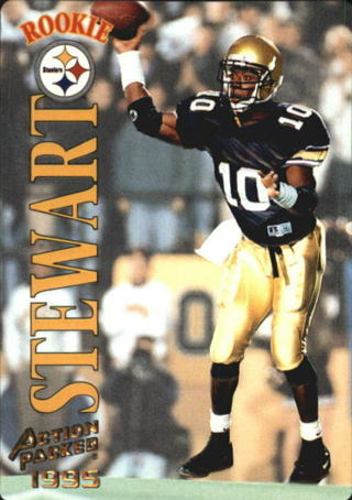 1995 Action Packed Football Card #120 Kordell Stewart Rookie Football Card