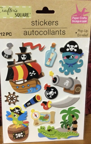 Pirate Theme Stickers(12 pieces)