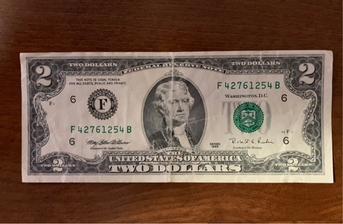 1995 $2 Bill - 1995 Series $2 Bill