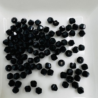 Black AB Glass Faceted 3mm Bicone Beads 