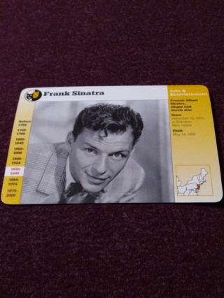 Grolier Story of America Card - Frank Sinatra