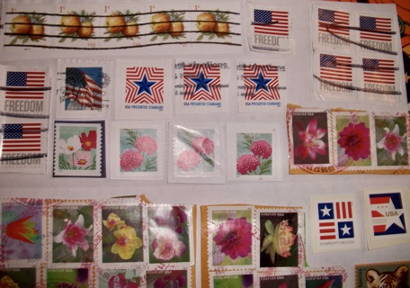 Lot of 57 Used USA Postage Stamps