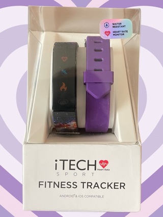 Sports Fitness Tracker Watch - 2 Bands Android & iOS Compatible - count steps, calories, heart rate