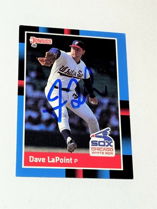 Autographed DONRUSS DAVE LAPOINT CHICAGO WHITE SOX #552