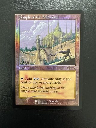 Temple of the False God MTG Magic the Gathering Foil Promo Card