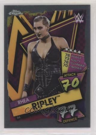 RHEA RIPLEY 2021 WWE ATTAX TOPPS CHROME ROOKIE JUDGEMENT DAY WRESTLING CARD