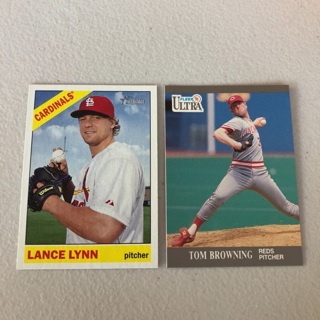 (2) Photo Error Baseball Trading Cards Lot