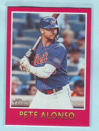 2024 Topps Heritage Pete Alonso BASEBALL SENSATIONS INSERT Baseball Card # 75BS-11 Mets