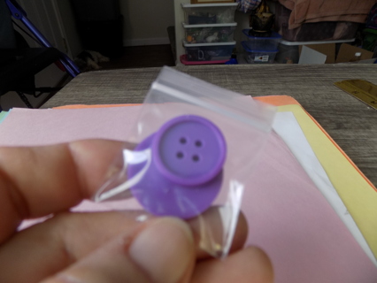 2 large purple buttons for crafts