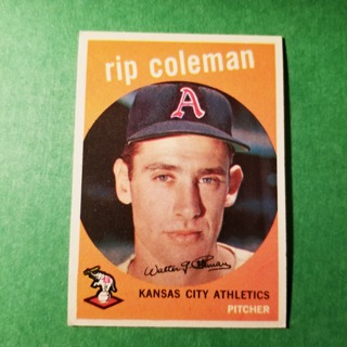 1959 - TOPPS EXMT - NRMT BASEBALL - CARD NO. 51 - RIP COLEMAN - A'S