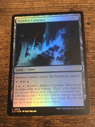 Magic the gathering mtg Hidden Cataract foil card Lost caverns of Ixalan