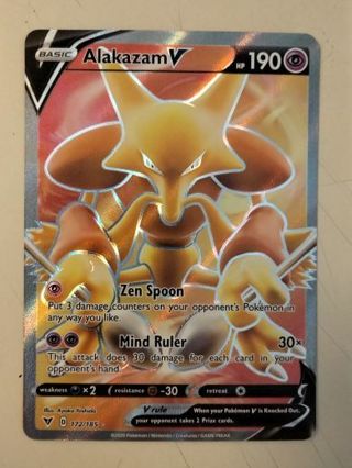 Alakazam v 172/185 rare holo nm