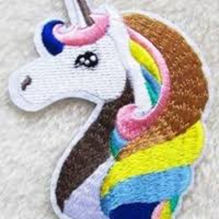 1 NEW Unicorn IRON ON Patch Stitch Patterned Rainbow Cute Embroidered Patches Clothing Badge
