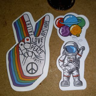 Cute 2⃣ nice vinyl sticker no refunds regular mail only Very nice quality!