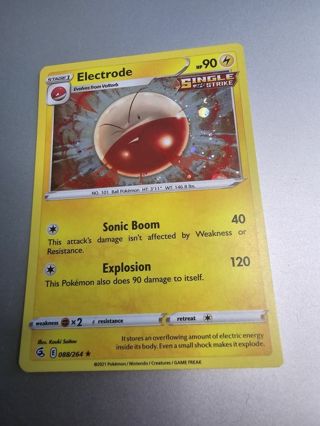 Pokemon Electrode holo rare card 088/264