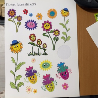 Flower Faces Stickers 