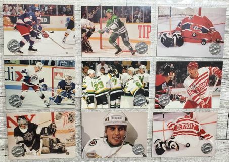 9 Assorted NHL Cards