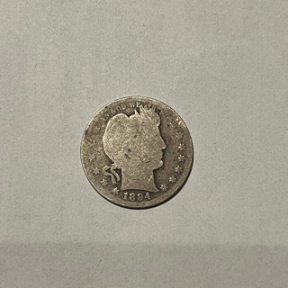 1894 0 Barber Quarter  