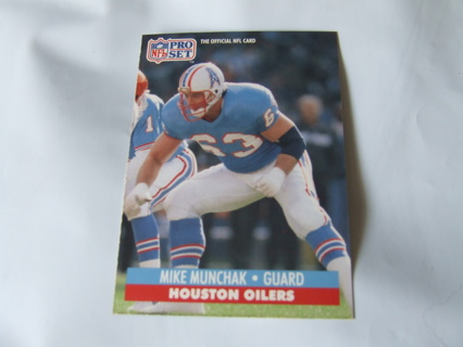 1991 Mike Munchak Houston Oilers Pro Set Card #168 Hall of Famer