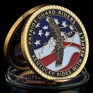 USA Patriot Guard Riders Souvenir Coin Golden Plated 
