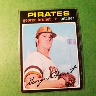 1971 Topps Vintage Baseball Card # 73 - GEORGE BRUNET - PIRATES - EXMT/NRMT+