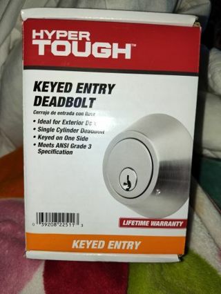 New Hyper Tough Keyed Entry Dead Bolt lock set.