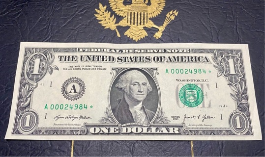 Collectors One Dollar Bill Star Note!